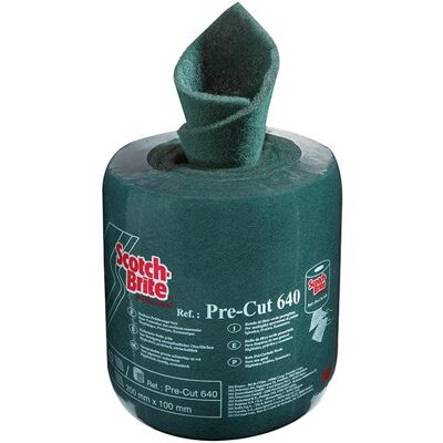 Rouleau Abrasif non tissé Scotch-Brite™ VERT prédécoupé 640 200 x 100 mm 40 pièces 3M 11167 - Publicité Rouleau Abrasif non tissé Scotch-Brite™ VERT prédécoupé 640 200 x 100 mm 40 pièces 3M 11167 - Publicité