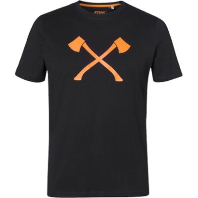 Tee-shirt de travail unisexe AXE taille XS STIHL 0420-500-0644 Noir - Publicité Tee-shirt de travail unisexe AXE taille XS STIHL 0420-500-0644 Noir - Publicité