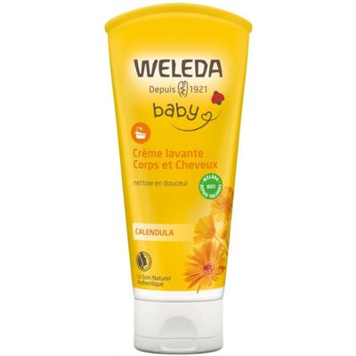 Crème de Douche Calendula Weleda pour Bébé - Crème de Douche - Publicité Crème de Douche Calendula Weleda pour Bébé - Crème de Douche - Publicité