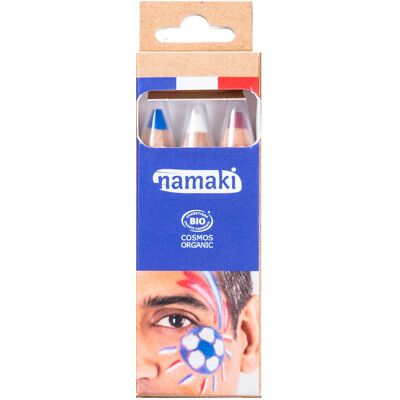 Namaki - Face Paint Set - Bleu - Blanc - Face Paint Pencils - Publicité Namaki - Face Paint Set - Bleu - Blanc - Face Paint Pencils - Publicité