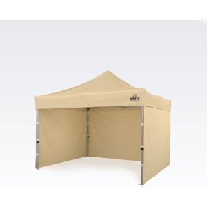 BRIMO Tente de fête premium 3x3 m Aluminium Durabilité maximale - avec 3 cotés - Beige 70% polyester, 30% PVC - Publicité BRIMO Tente de fête premium 3x3 m Aluminium Durabilité maximale - avec 3 cotés - Beige 70% polyester, 30% PVC - Publicité