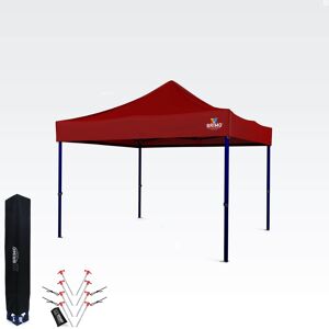 BRIMO Tente pliante 3x3 m – Montage rapide et protection à 100 % pour fêtes et célébrations - sans 3 cotés - Rouge 70% polyester, 30% PVC - Publicité BRIMO Tente pliante 3x3 m – Montage rapide et protection à 100 % pour fêtes et célébrations - sans 3 cotés - Rouge 70% polyester, 30% PVC - Publicité