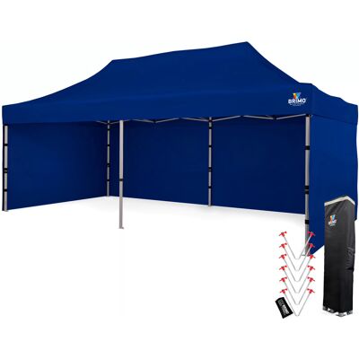 BRIMO - Hexagon Premium - 3x6m - 3 parois - Gazebo - Publicité BRIMO - Hexagon Premium - 3x6m - 3 parois - Gazebo - Publicité