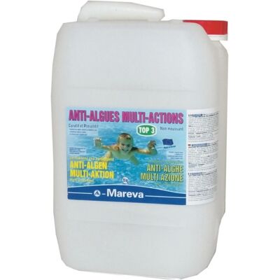 Produit de traitement anti-algues Mareva TOP 3 multi-actions bidon 20L - Publicité Produit de traitement anti-algues Mareva TOP 3 multi-actions bidon 20L - Publicité