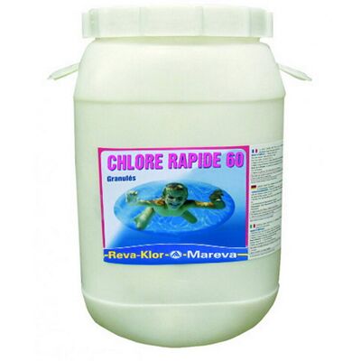 Traitement chlore Mareva REVA-KLOR RAPIDE 60 fût 25kg - Publicité Traitement chlore Mareva REVA-KLOR RAPIDE 60 fût 25kg - Publicité