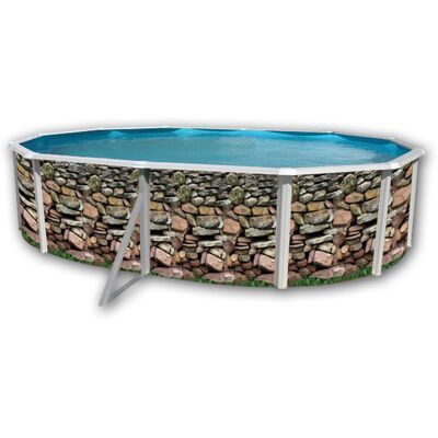 Kit piscine hors-sol acier Toi MURO ovale 5.50 x 3.66 x 1.20m décor pierre - Publicité Kit piscine hors-sol acier Toi MURO ovale 5.50 x 3.66 x 1.20m décor pierre - Publicité