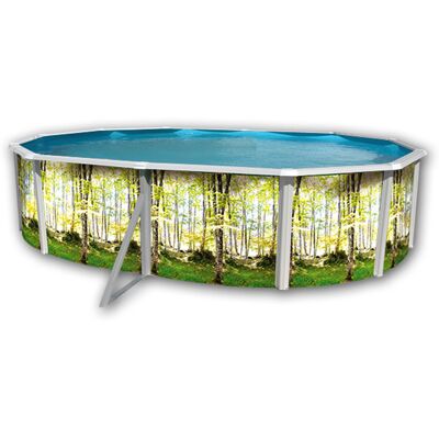 Kit piscine hors-sol acier Toi BOSQUE ovale 5.50 x 3.66 x 1.20m décor bosquet - Publicité Kit piscine hors-sol acier Toi BOSQUE ovale 5.50 x 3.66 x 1.20m décor bosquet - Publicité