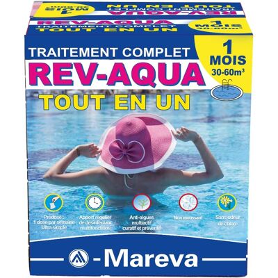 Kit de traitement Rev-Aqua Mareva - 30-60 m3 - 1 mois - Publicité Kit de traitement Rev-Aqua Mareva - 30-60 m3 - 1 mois - Publicité