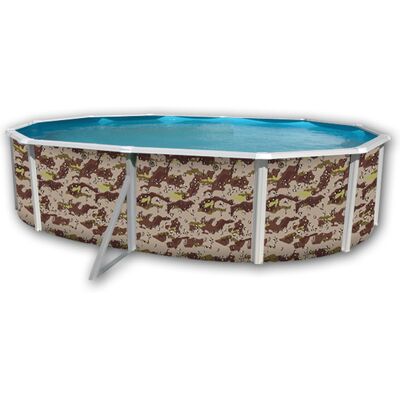 Kit piscine hors-sol acier Toi CAMUFLAJE ovale 5.50 x 3.66 x 1.20m décor camouflage - Publicité Kit piscine hors-sol acier Toi CAMUFLAJE ovale 5.50 x 3.66 x 1.20m décor camouflage - Publicité