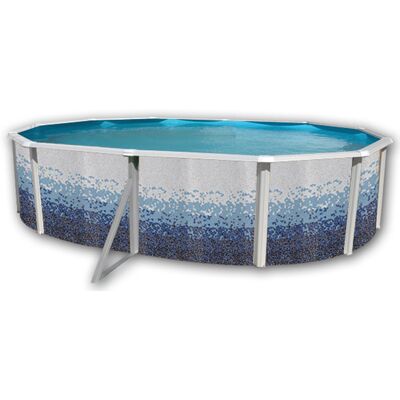 Kit piscine hors-sol acier Toi TRENCADIS ovale 5.50 x 3.66 x 1.20m décor céramique - Publicité Kit piscine hors-sol acier Toi TRENCADIS ovale 5.50 x 3.66 x 1.20m décor céramique - Publicité