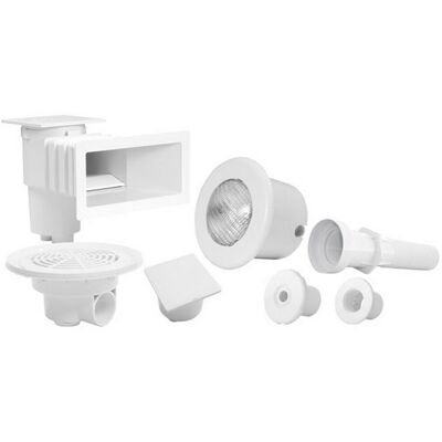 Kit de pièces à sceller AQUALUX pour piscine enterrée 8x4 béton - Publicité Kit de pièces à sceller AQUALUX pour piscine enterrée 8x4 béton - Publicité