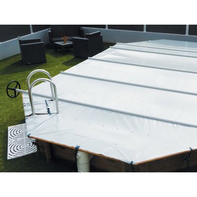 Walter Découpe escalier ou bloc filtrant pour couverture WALU POOL WOODSTAR - Publicité Walter Découpe escalier ou bloc filtrant pour couverture WALU POOL WOODSTAR - Publicité
