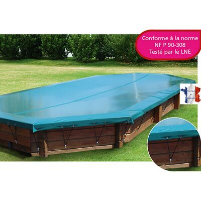 Couverture d'hivernage opaque piscine hors-sol bois WALU WOOD Walter Anthracite/sable - Publicité Couverture d'hivernage opaque piscine hors-sol bois WALU WOOD Walter Anthracite/sable - Publicité