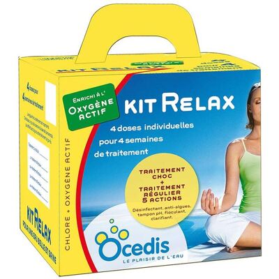 Traitement mensuel oxygène actif Ocedis KIT RELAX pour piscine 50m³ - Publicité Traitement mensuel oxygène actif Ocedis KIT RELAX pour piscine 50m³ - Publicité