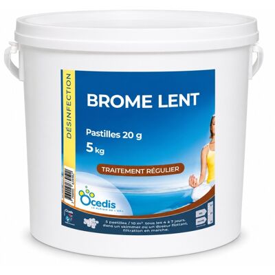 Traitement piscine OCEDIS Brome lent désinfectant pastilles seau 5kg - Publicité Traitement piscine OCEDIS Brome lent désinfectant pastilles seau 5kg - Publicité