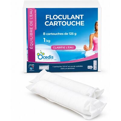Traitement piscine OCEDIS floculant cartouche boite 1kg - Publicité Traitement piscine OCEDIS floculant cartouche boite 1kg - Publicité