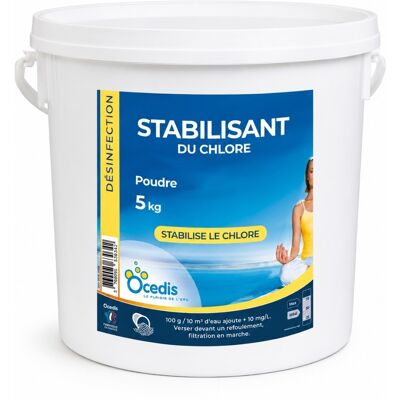 Traitement piscine OCEDIS Stabilisant du chlore piscine poudre en seau 5kg - Publicité Traitement piscine OCEDIS Stabilisant du chlore piscine poudre en seau 5kg - Publicité
