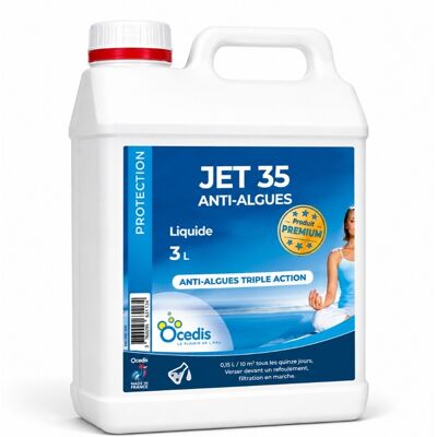 Traitement piscine OCEDIS anti-algues JET 35 bidon 3L - Publicité Traitement piscine OCEDIS anti-algues JET 35 bidon 3L - Publicité