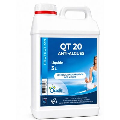 Traitement piscine OCEDIS préventif anti-algues QT 20 bidon 3L - Publicité Traitement piscine OCEDIS préventif anti-algues QT 20 bidon 3L - Publicité