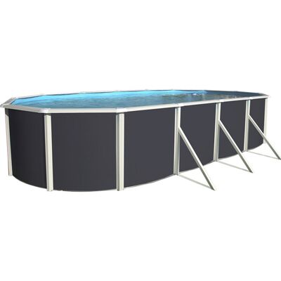 Kit piscine hors-sol acier Toi ANTHRACITE PRESTIGIO 120 ovale 730X366X120cm filtre à sable - Publicité Kit piscine hors-sol acier Toi ANTHRACITE PRESTIGIO 120 ovale 730X366X120cm filtre à sable - Publicité