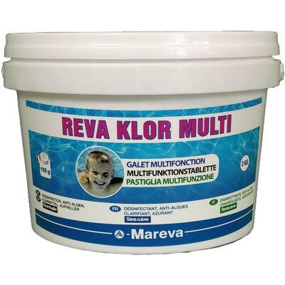 Traitement Mareva REVA-KLOR MULTI GALET 150g 83% sans cuivre - Publicité Traitement Mareva REVA-KLOR MULTI GALET 150g 83% sans cuivre - Publicité