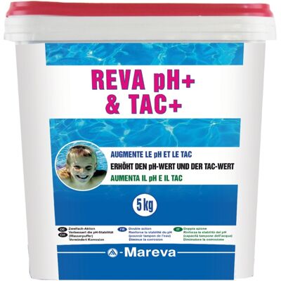 Traitement Mareva REVA-PLUS double action pH+ et TAC 5kg - Publicité Traitement Mareva REVA-PLUS double action pH+ et TAC 5kg - Publicité