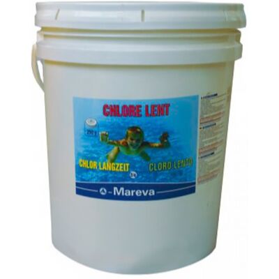 Traitement piscine Mareva REVA-KLOR LONG galets 250g longue durée 10kg - Publicité Traitement piscine Mareva REVA-KLOR LONG galets 250g longue durée 10kg - Publicité