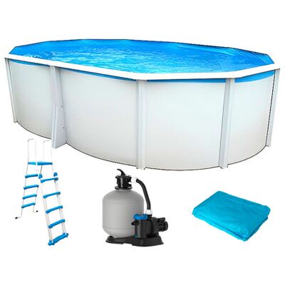 TOI Ibiza Prestigio Piscine Ovale - 550x366x132 cm - Échelle de Sécurité - Publicité TOI Ibiza Prestigio Piscine Ovale - 550x366x132 cm - Échelle de Sécurité - Publicité