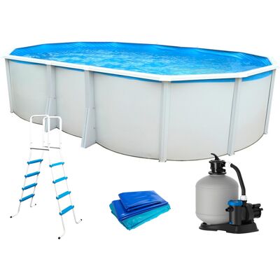 Piscine hors-sol acier Toi IBIZA ovale 640X366X132cm filtre à sable - Publicité Piscine hors-sol acier Toi IBIZA ovale 640X366X132cm filtre à sable - Publicité
