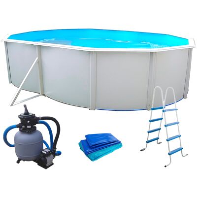 Kit piscine hors-sol acier Toi MALLORCA ovale 500x366x120cm filtre à sable - Publicité Kit piscine hors-sol acier Toi MALLORCA ovale 500x366x120cm filtre à sable - Publicité