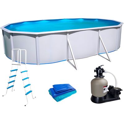 TOI - Piscine Elevée Prestigio 132 640x366x132cm avec Échelle - Publicité TOI - Piscine Elevée Prestigio 132 640x366x132cm avec Échelle - Publicité