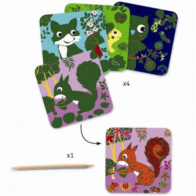 Cartes à Gratter Petites Bêtes - Djeco - Publicité Cartes à Gratter Petites Bêtes - Djeco - Publicité