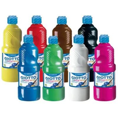 Assortiment Gouache Giotto Acrylic 8 x 500 ml - Publicité Assortiment Gouache Giotto Acrylic 8 x 500 ml - Publicité
