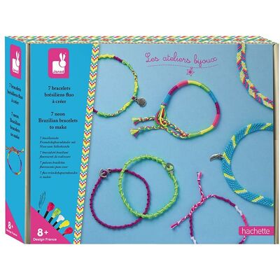 Kit Créatif 7 Bracelets Brésiliens Fluo à Créer - Janod - Publicité Kit Créatif 7 Bracelets Brésiliens Fluo à Créer - Janod - Publicité
