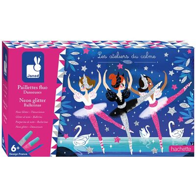 Kit Créatif Paillettes Fluo Danseuses - Janod - Publicité Kit Créatif Paillettes Fluo Danseuses - Janod - Publicité