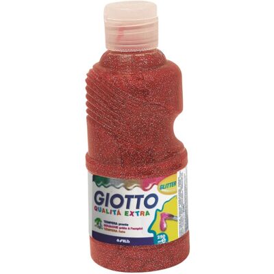 Flacon 250 ml Gouache Pailletée Giotto Rouge - Publicité Flacon 250 ml Gouache Pailletée Giotto Rouge - Publicité