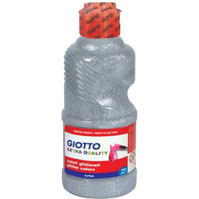 Flacon 250 ml Gouache Pailletée Giotto Argent - Publicité Flacon 250 ml Gouache Pailletée Giotto Argent - Publicité