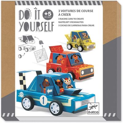 Kit DIY créatif - Voitures de course - Djeco - 5 ans et plus - Publicité Kit DIY créatif - Voitures de course - Djeco - 5 ans et plus - Publicité