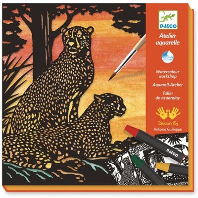 Ensemble créatif à l'aquarelle Djeco - Animaux sauvages - 6-10 ans - Publicité Ensemble créatif à l'aquarelle Djeco - Animaux sauvages - 6-10 ans - Publicité