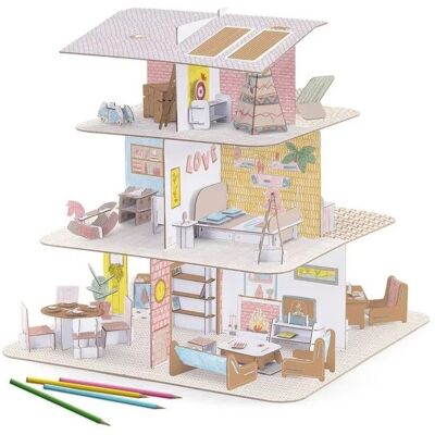 Kit Maison de Poupée Djeco - 36cm - 225 Pièces - Jeu Créatif - Publicité Kit Maison de Poupée Djeco - 36cm - 225 Pièces - Jeu Créatif - Publicité