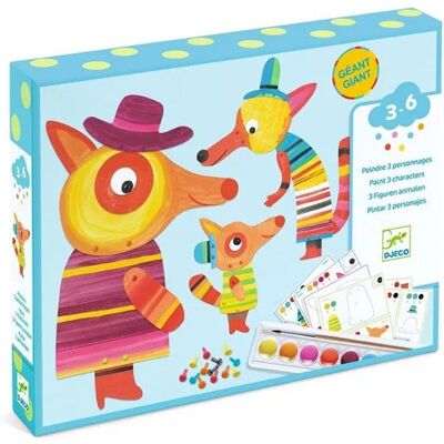 Ensemble de Peinture Famille Renard Djeco - Kit Créatif pour Enfants - Publicité Ensemble de Peinture Famille Renard Djeco - Kit Créatif pour Enfants - Publicité