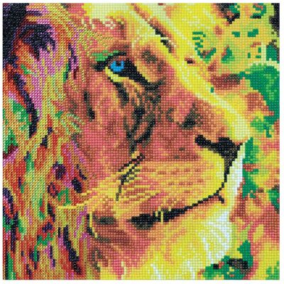 CRYSTAL ART Kit tableau broderie diamant 30x30cm - Lion - Publicité CRYSTAL ART Kit tableau broderie diamant 30x30cm - Lion - Publicité