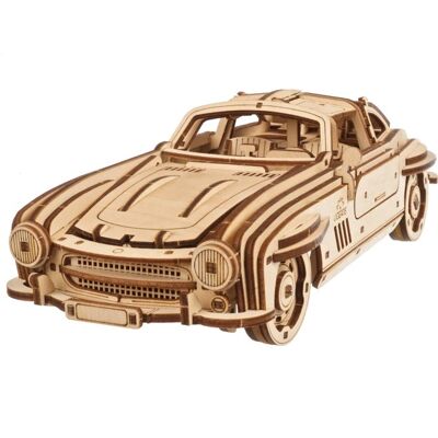 Coupé sport à aileron Ugears - Puzzle 3D mécanique en bois - Publicité Coupé sport à aileron Ugears - Puzzle 3D mécanique en bois - Publicité