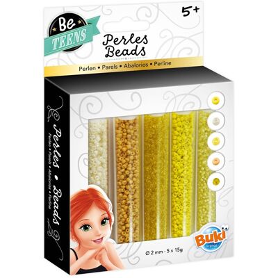 Buki France Be Teens : Tubes perles jaune - Buki - Publicité Buki France Be Teens : Tubes perles jaune - Buki - Publicité