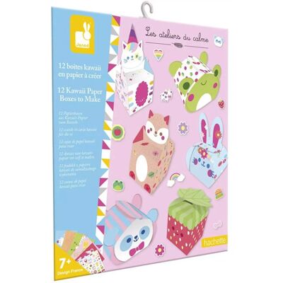 12 Boites Kawaii en papier à créer Les Ateliers du Calme - Janod - Publicité 12 Boites Kawaii en papier à créer Les Ateliers du Calme - Janod - Publicité