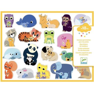 Grosses Gommettes pour les petits Mamans Bébés - Djeco - Publicité Grosses Gommettes pour les petits Mamans Bébés - Djeco - Publicité