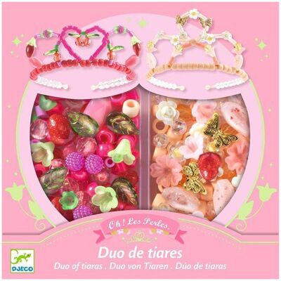 Coffret Oh ! Les Perles Duo de tiares Rose - Djeco - Publicité Coffret Oh ! Les Perles Duo de tiares Rose - Djeco - Publicité