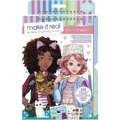 Make It Real : Carnet de croquis de mode Pretty Kitty - Lansay - Publicité Make It Real : Carnet de croquis de mode Pretty Kitty - Lansay - Publicité