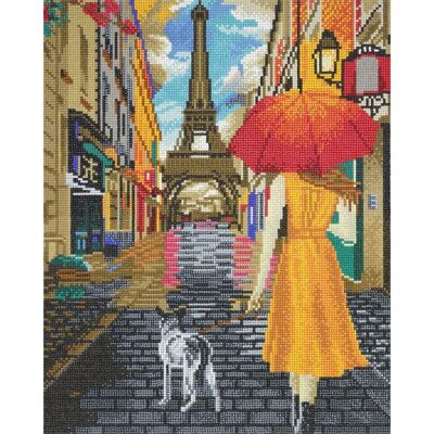 CRYSTAL ART Kit tableau broderie diamant 40x50cm - Paris - Publicité CRYSTAL ART Kit tableau broderie diamant 40x50cm - Paris - Publicité