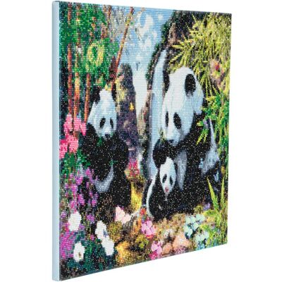 CRYSTAL ART Kit tableau broderie diamant 40x50cm - Vallée des pandas - Publicité CRYSTAL ART Kit tableau broderie diamant 40x50cm - Vallée des pandas - Publicité
